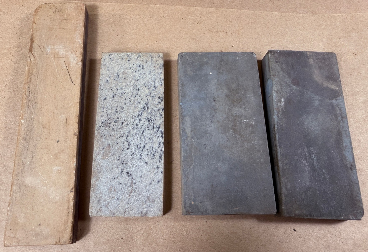 4 Vntg Natural Razor Hone Sharpening Stones - including Belgian ...