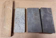 4 Vntg Natural Razor Hone Sharpening Stones - including Belgian Coticule 2 Color