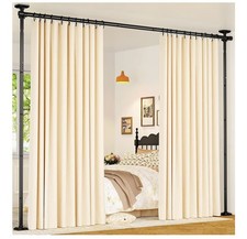 Room Divider No Drilling Curtain Rod Wall Divider for Room Separation,Adjustable