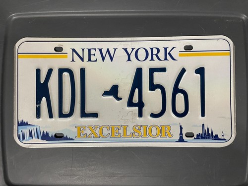 New York License Plate Excelsior KDL 4561