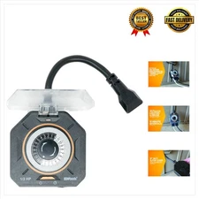 50123WD Outdoor 24-Hour Mechanical Timer; 1/2Hp; 2 Grounded Outlets; Black