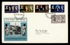 DR WHO 1964 GB FDC SHAKESPEARE FESTIVAL COMBO 2.60 R53402