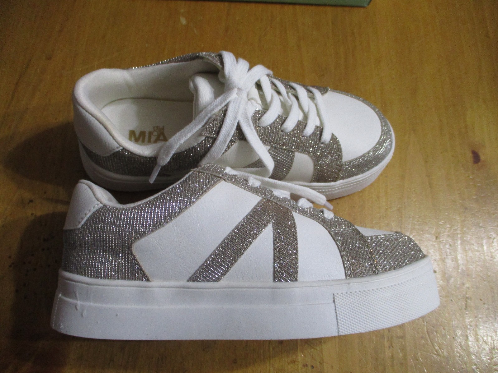 New MIA Girls Big Kid Platform Sneakers,3M,Sparkle,Lace up,O