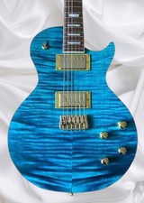 Custom Made Swirl Guitars - LP Style Guitar - Sapele Body Flamed Maple Top