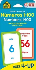 School Zone Spanish Numbers 1-100 Flash Cards: 56 Cards, Preschool, Kindergarten