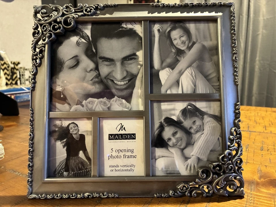 Marco de fotos collage de 5 aperturas Malden International Design - plata ornamentada - tono Foto 4 de 4