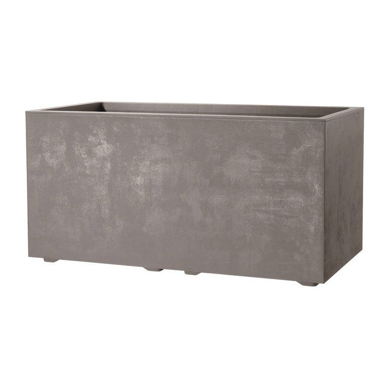 Pot de fleurs rectangulaire DEROMA Millennium anthracite en plastique 73 L
