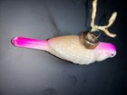 Vintage Figural Bird Milk Glass Christmas Light Bulb Changed To Ornament — photo 4