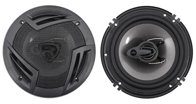 Pair Rockville RV6.3A 6.5'' 3-Way Car Speakers 750 Watts/140 Watts RMS CEA Rated