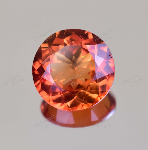 FLAWLESS Natural Padparadscha Sapphire 20.40 Ct Round Certified Loose Gemstone - Picture 3 of 7
