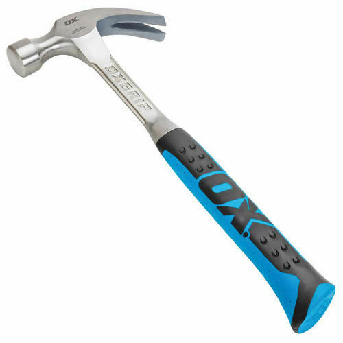 OX Pro Claw Hammer Solid Forged Steel /& Non Slip Grip 16,20 or 24oz