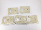 Lot of 5 New Leviton PJ226-I Ivory 3-Gang Midway Decora/Toggle Wall Plates