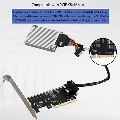 Expansion card Controller PCIE TO U.2 riser card Adapter Extender PCIe Converter - Picture 6 of 8