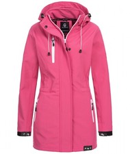 Rock Creek Damen Softshell Jacke Mantel Damenjacke Lang Kapuze Outdoor D-423