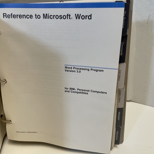 Vintage 1986 Microsoft Word user manuals 3 ring binders Using /Reference Word - 第 6/7 張圖片