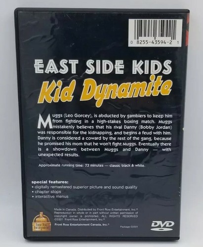 East Side Kids - Kid Dynamite (DVD, 2001) Leo Gorcey Bobby Jordan Huntz Hall - Picture 2 of 4
