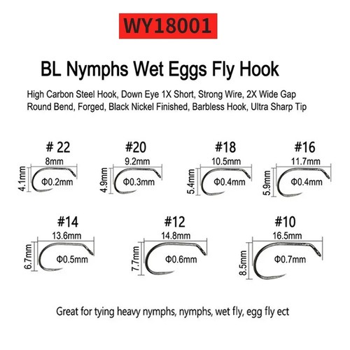 100 Barbed Fly Tying Hooks Barbless 60 Degree Jig Hook Streamer Wet Dry Hooks - 第 27/47 張圖片
