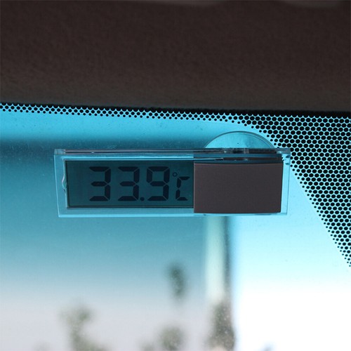 Car Interior Transparent Thermometer Fahrenheit Celsius Windshield LCD Digital - Picture 7 of 18