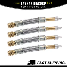 Universal Piece of 4 103mm Tire Valve Stem Extension Inflator Extender Hose