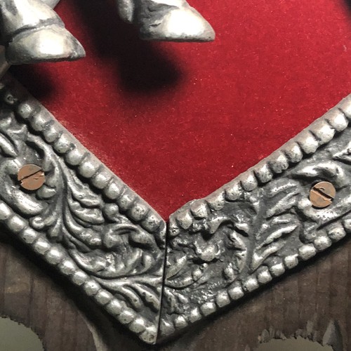 Vintage Coat of Arms Medieval Crest Wall Plaque Swords Knight Shield Mexico - Picture 16 of 24