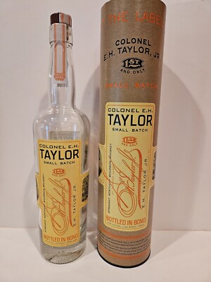 2016 Colonel EH Taylor Small Batch Bourbon EMPTY 750ml Bottle + Tube