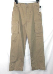 NEW-Polo-Ralph-Lauren-Boys-18-Khaki-Chino-Pants-Cargo-Pockets-Tan-29x29