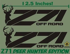 Z71 Offroad Decals (Set) MATTE BLACK for Chevrolet Silverado Deer Hunting