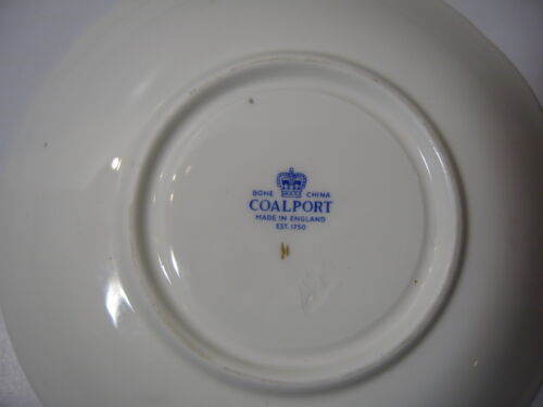 COALPORT ROSE BLOSSOM Fine Bone China Cup, Saucer Set Gold Trim 1750 England - Picture 10 of 11