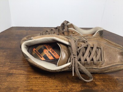 Skechers Relaxed Step 62033 Mens Tan Leather Casual Oxford Sneakers Size 10 Skechers Leather Relaxed Step 62033 Lace-Up | Mercari main image 4