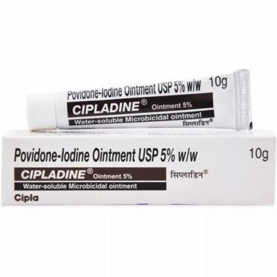 Pack of 5 X Cipla Cipladine Ointment 25g Used for infections in wounds and cut.