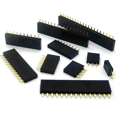 Pitch 2.54mm 2 - 40Pin Female Header Pin Socket Single Row PCB Strip Connector - Image 1 of 4