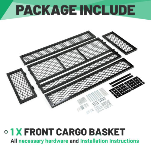 Universal For ATV Front&Rear Drop Cargo Basket Rack Storage Carrier Hauler 2 PCS - Picture 9 of 21