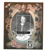 Antigua - 2000 The Popes Of The Millennium Souvenir Sheet - Pope Pius VII - MNH