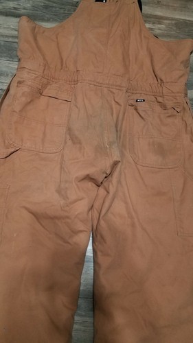 Key Coveralls Work Wear Quilted Lined Brown Canvas Overalls Mens Size XL - Picture 6 of 9