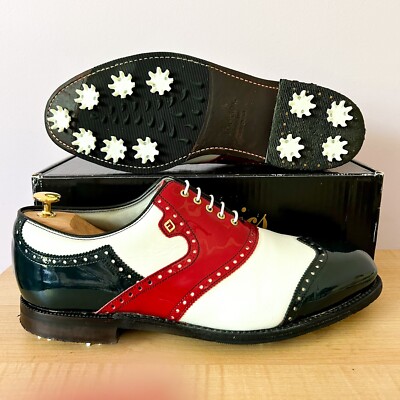 希少 革底 フットジョイ クラシック VINTAGE FootJoy Classics Leather shield tip golf shoes Men's 13D