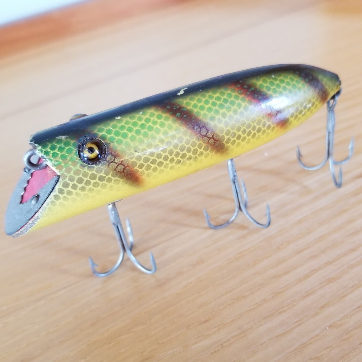 Heddon 8509L Head-On Basser Fishing Lure Yellow Perch Glass Eyes
