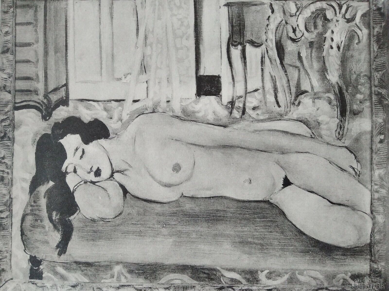 Matisse 1935 Litografía HENRI MATISSE Con cert. de autenticidad. único $sensual y...