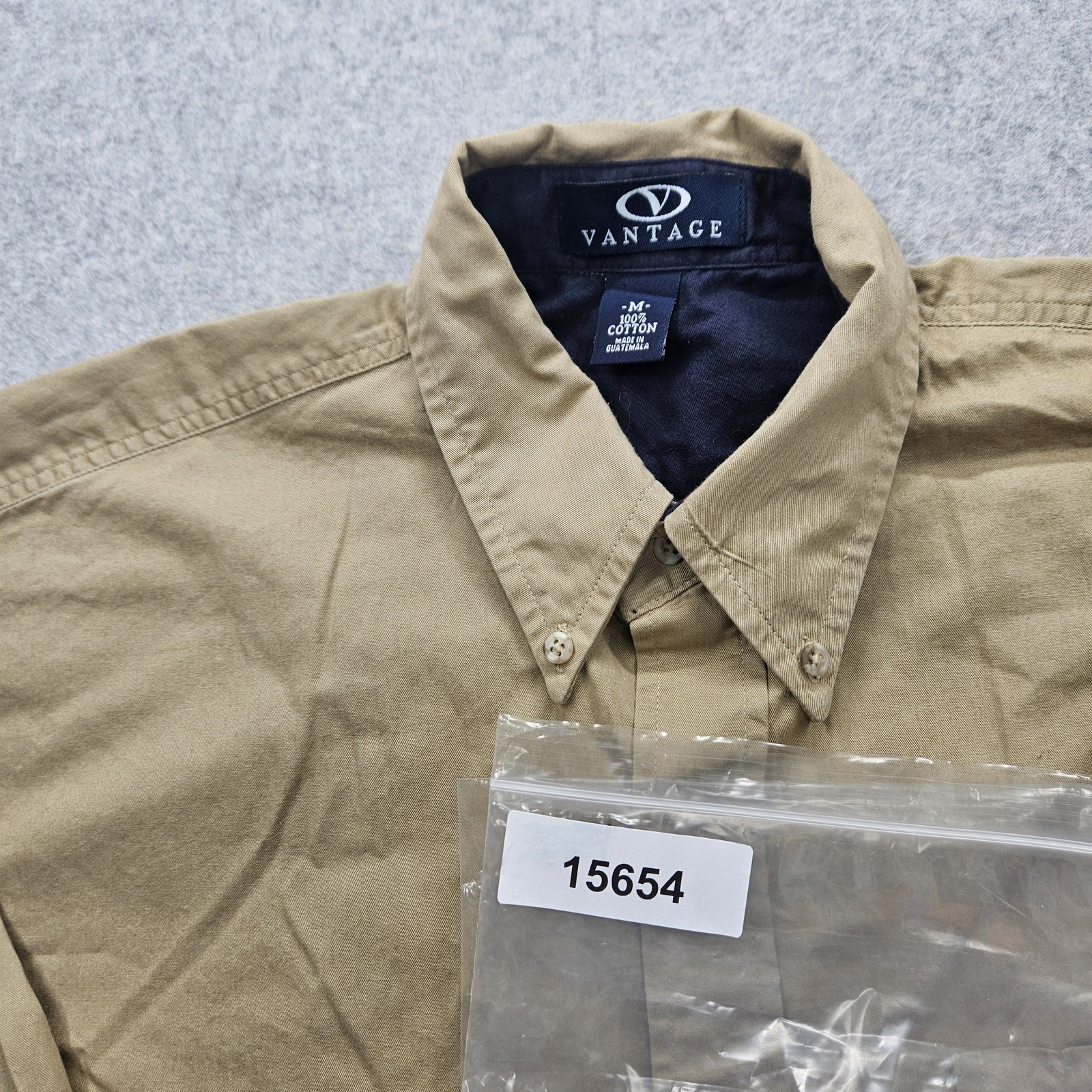 Vantage Men's Medium Brown Button-Down Long Sleev… - image 12