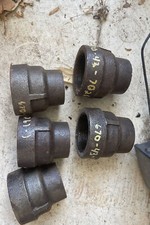 1-1/4 in. x 1/2 in. Black Iron Pipe Reducer Coupling Lot Of 5