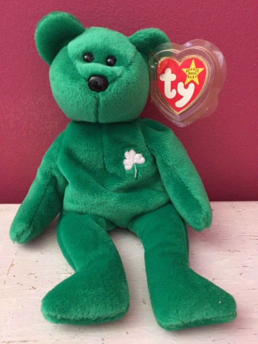 Erin Patrick's Day Beanie Baby Bear 1997 With Error On Tag