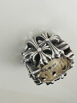 CHROME HEARTS Cemetery Cross Square Ring w/ original Velvet CHROME HEARTS Cemetery Cross Square Ring w/ original Velvet