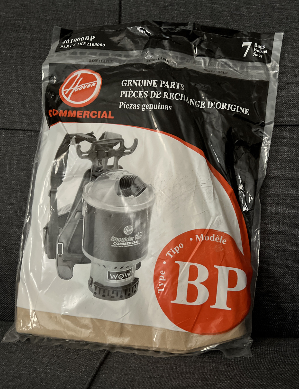 Paper Vacuum Bags for Hoover C2401 Backpack 401000BP (63 Bags) eBay