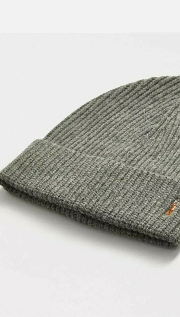 Cappello Polo Ralph Lauren grigio polsino lana berretto firmato pony maglia nuovo con etichette