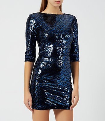 new look blue sequin dress