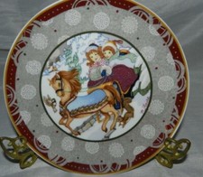 MIB Heinrich Villeroy  Boch "Once Upon a Rhyme, Over the River..." Plate w/COA
