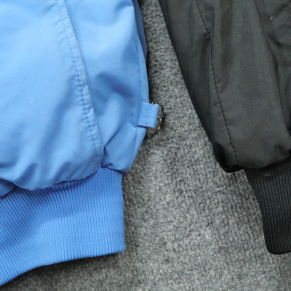 Abrigo de esquí acolchado vintage chalet para mujer pequeño rosa azul negro años 80 Foto 4 de 4