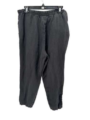 Pantalones de lino negros para mujer Rachel Craven talla 2 (US 8-12) - Imagen 2 de 6