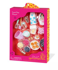NEW Our Generation 28 pc. Breakfast Play Food Cookware Set for 18'' Doll NIB