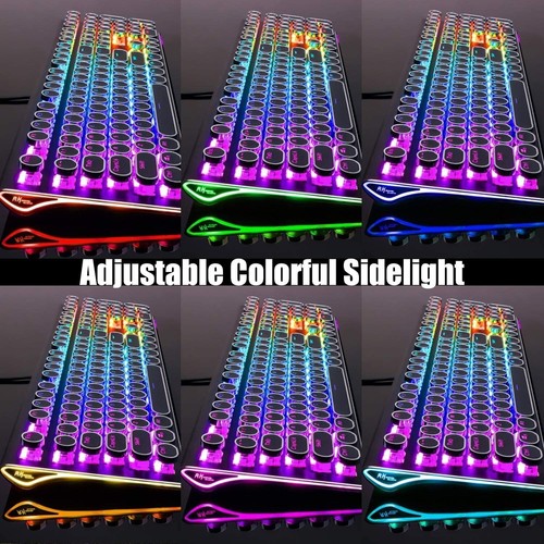 Stylish Steampunk Mechanical Keyboard with RGB Illumination & Anti-Ghosting Tech - Picture 9 of 10