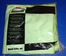  12" x 12" Microfiber Cloths - Green-  ( 2 PACKS)  OF 24 Free Ship